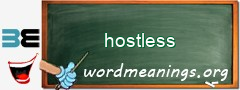 WordMeaning blackboard for hostless